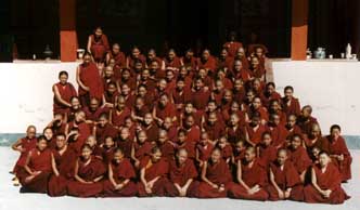 Nuns at Khachoe Ghakyil Nunnery